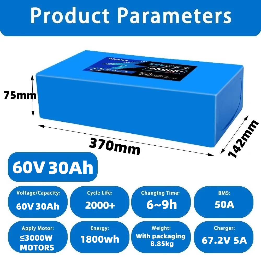 Aleaivy 60V 배터리 20AH 30AH 2170 - 60V 30Ah 21700 Battery Pack 리뷰 및 가격